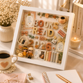 Books Read in 2026 Personalized White Shadowbox with 5 Mini Books