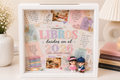Personalized White Shadowbox with 5 Mini Books